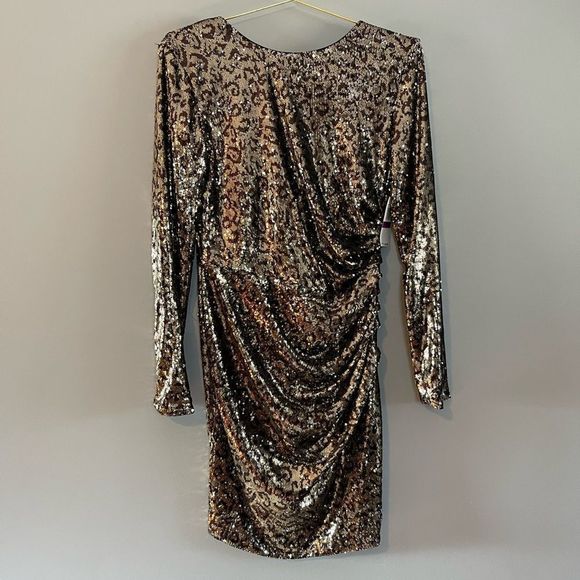 Dress the Population Lolita Dress In Gold Leopard || SZ XXL - Picture 7 of 8